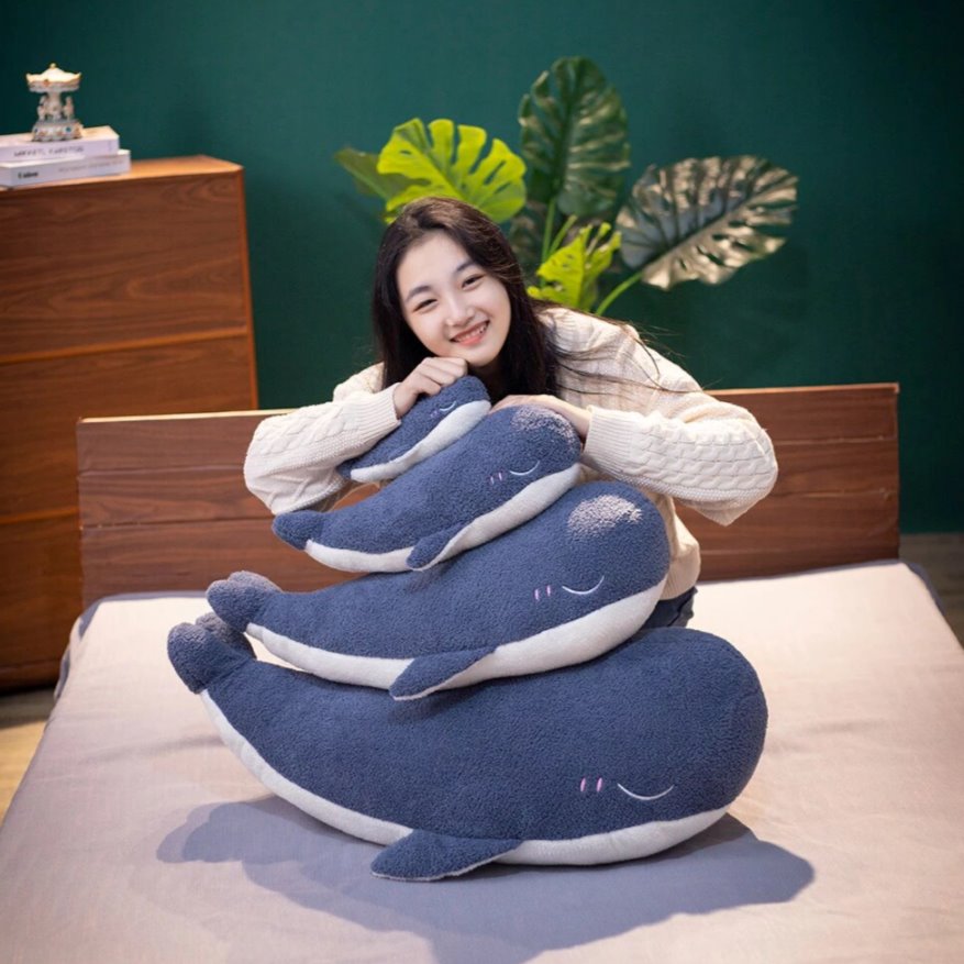 Cute Soft Blue Whale Stuffed Toy