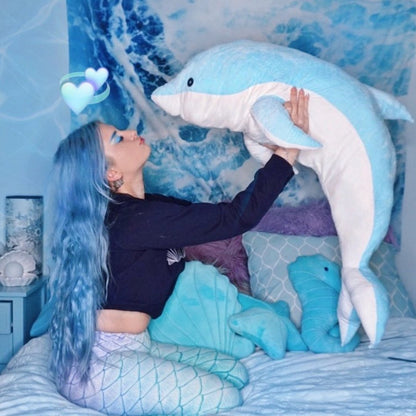 Colorful Ocean Dolphins Figurine