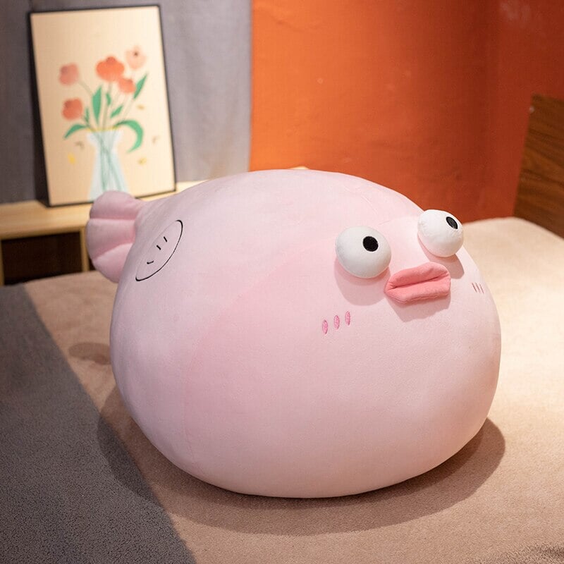 Cute Shocked Pufferfish Soft Plush Toy