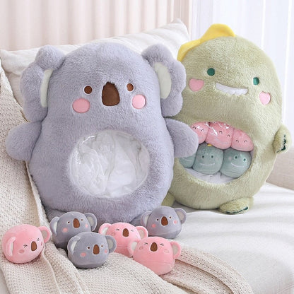 Cute Animal Plush Toy Bag Set
