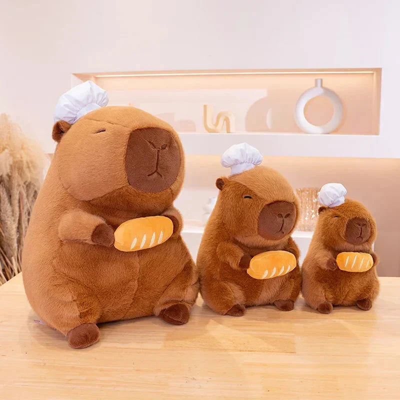 Cute Chef Plush Toy Capybara Figure