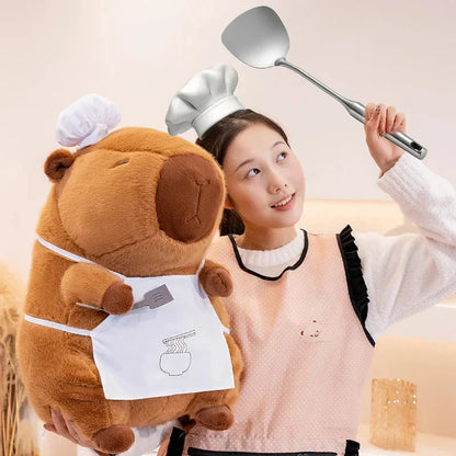 Cute Chef Plush Toy Capybara Figure