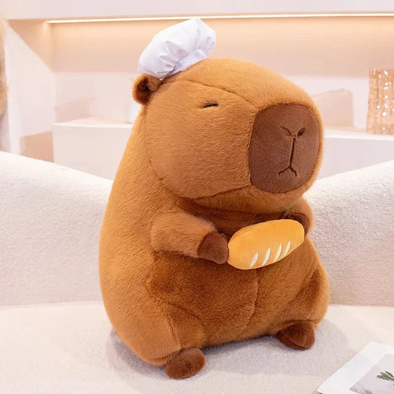 Cute Chef Plush Toy Capybara Figure