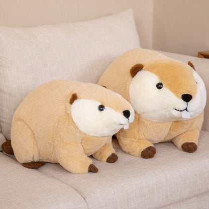Cuddly Brown Teddy Beaver Stuffed Animal Toy