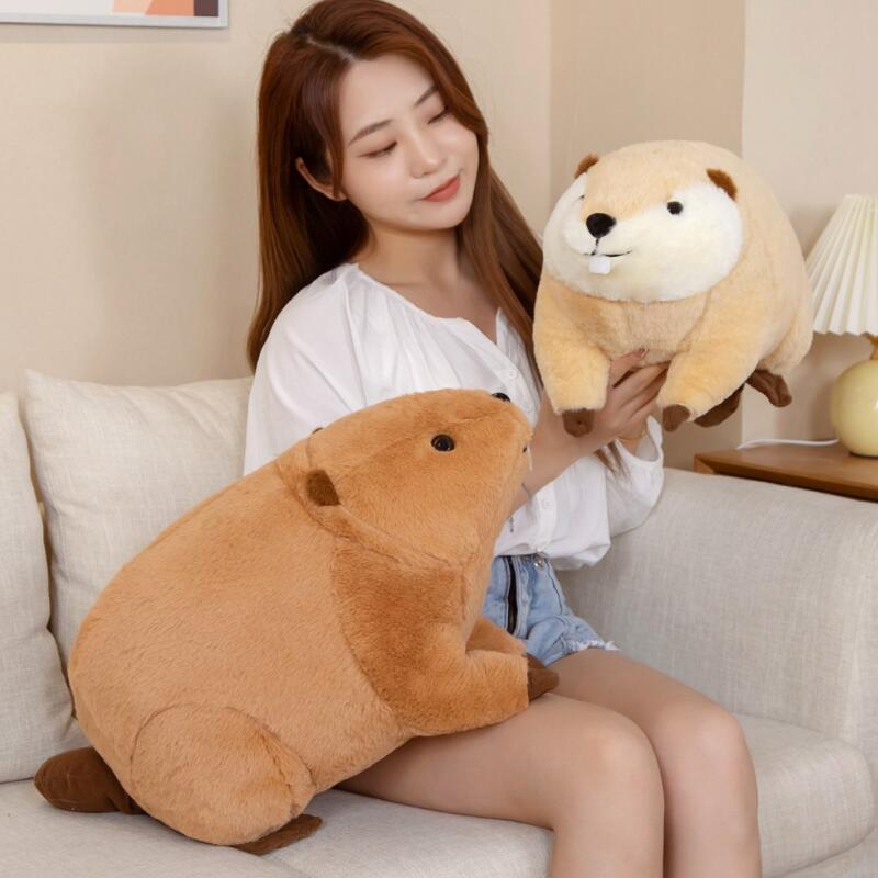 Cuddly Brown Teddy Beaver Stuffed Animal Toy