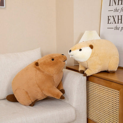 Cuddly Brown Teddy Beaver Stuffed Animal Toy