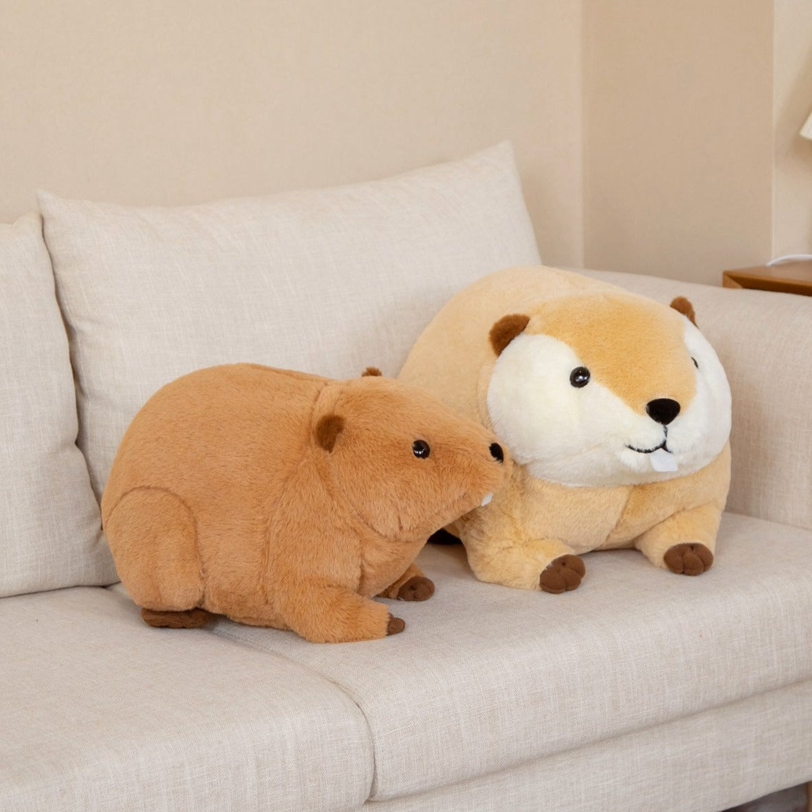 Cuddly Brown Teddy Beaver Stuffed Animal Toy
