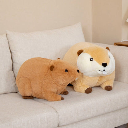 Cuddly Brown Teddy Beaver Stuffed Animal Toy