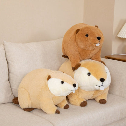 Cuddly Brown Teddy Beaver Stuffed Animal Toy