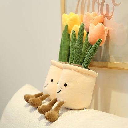 Colorful Floral Soft Pot Toy