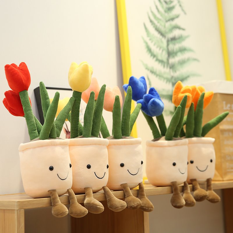 Colorful Floral Soft Pot Toy