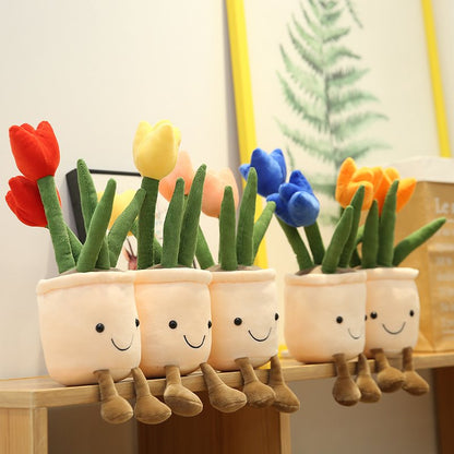 Colorful Floral Soft Pot Toy