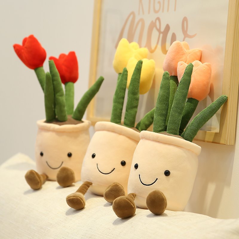 Colorful Floral Soft Pot Toy