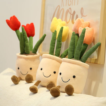 Colorful Floral Soft Pot Toy