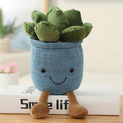 Soft Moonstone Floral Cushion Pot