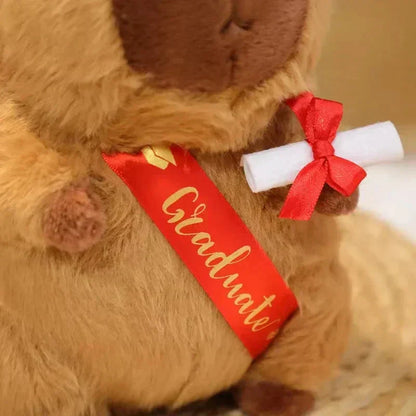 Cute Capybara College Teddy Plush