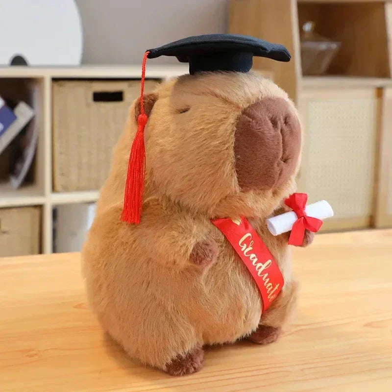 Cute Capybara College Teddy Plush