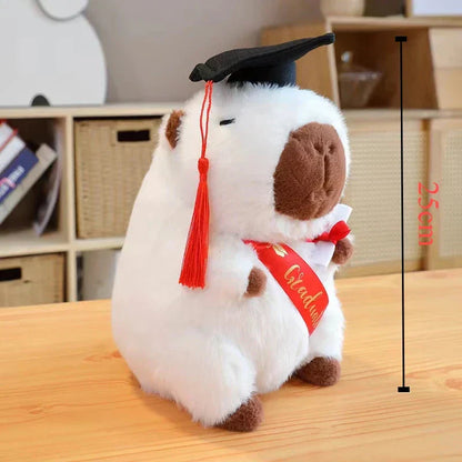 Cute Capybara College Teddy Plush