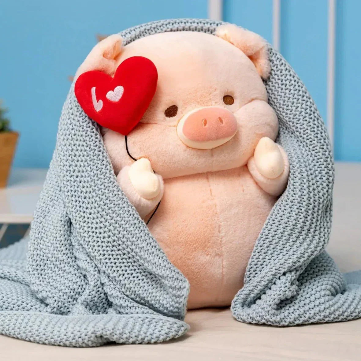 Cute Pink Love Heart Piggy Toy