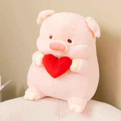 Cute Pink Love Heart Piggy Toy