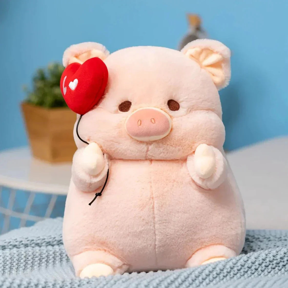 Cute Pink Love Heart Piggy Toy
