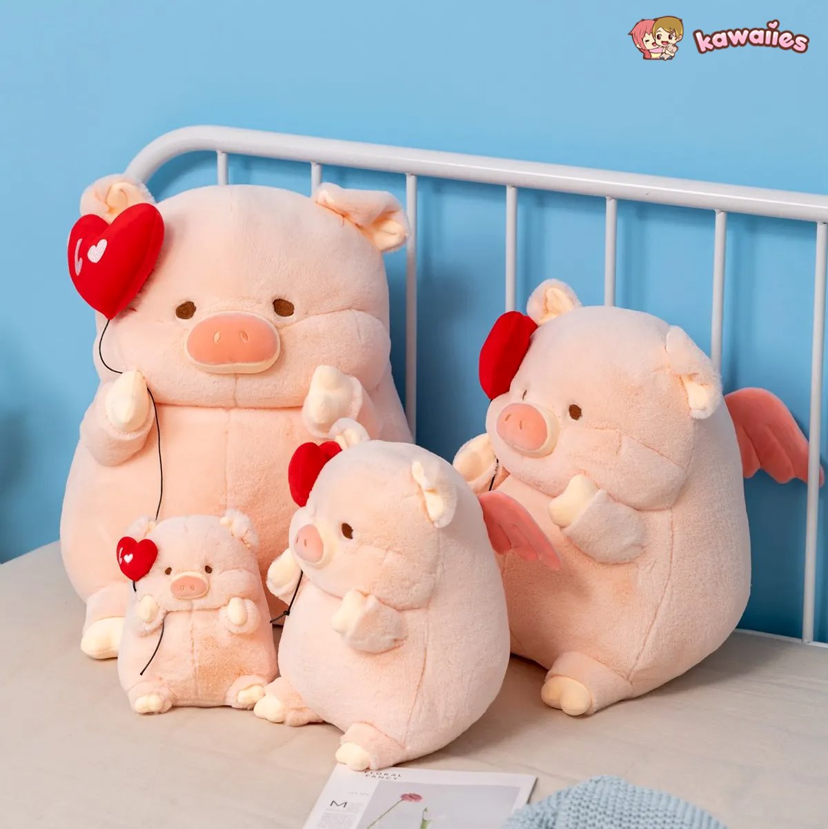 Cute Pink Love Heart Piggy Toy