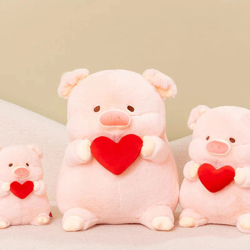 Cute Pink Love Heart Piggy Toy