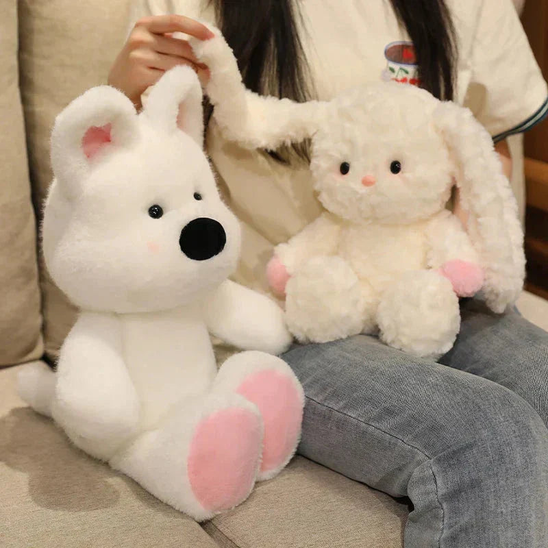 Soft Cute Bunny & Dog Plush Toy Set