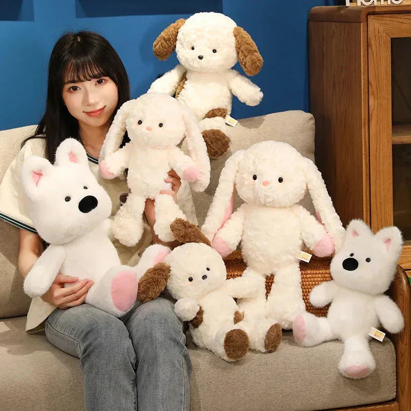Soft Cute Bunny & Dog Plush Toy Set