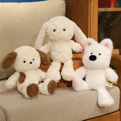 Soft Cute Bunny & Dog Plush Toy Set