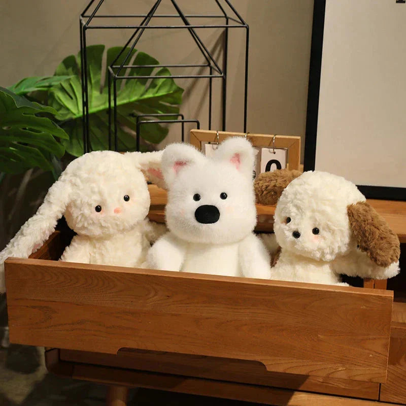 Soft Cute Bunny & Dog Plush Toy Set