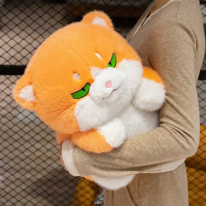 Adorable Fat Grey Kitten Soft Plush Toys
