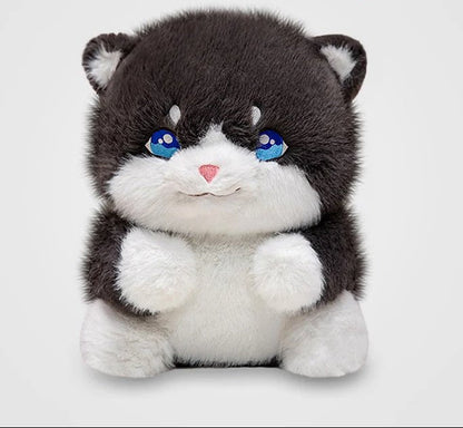 Adorable Fat Grey Kitten Soft Plush Toys