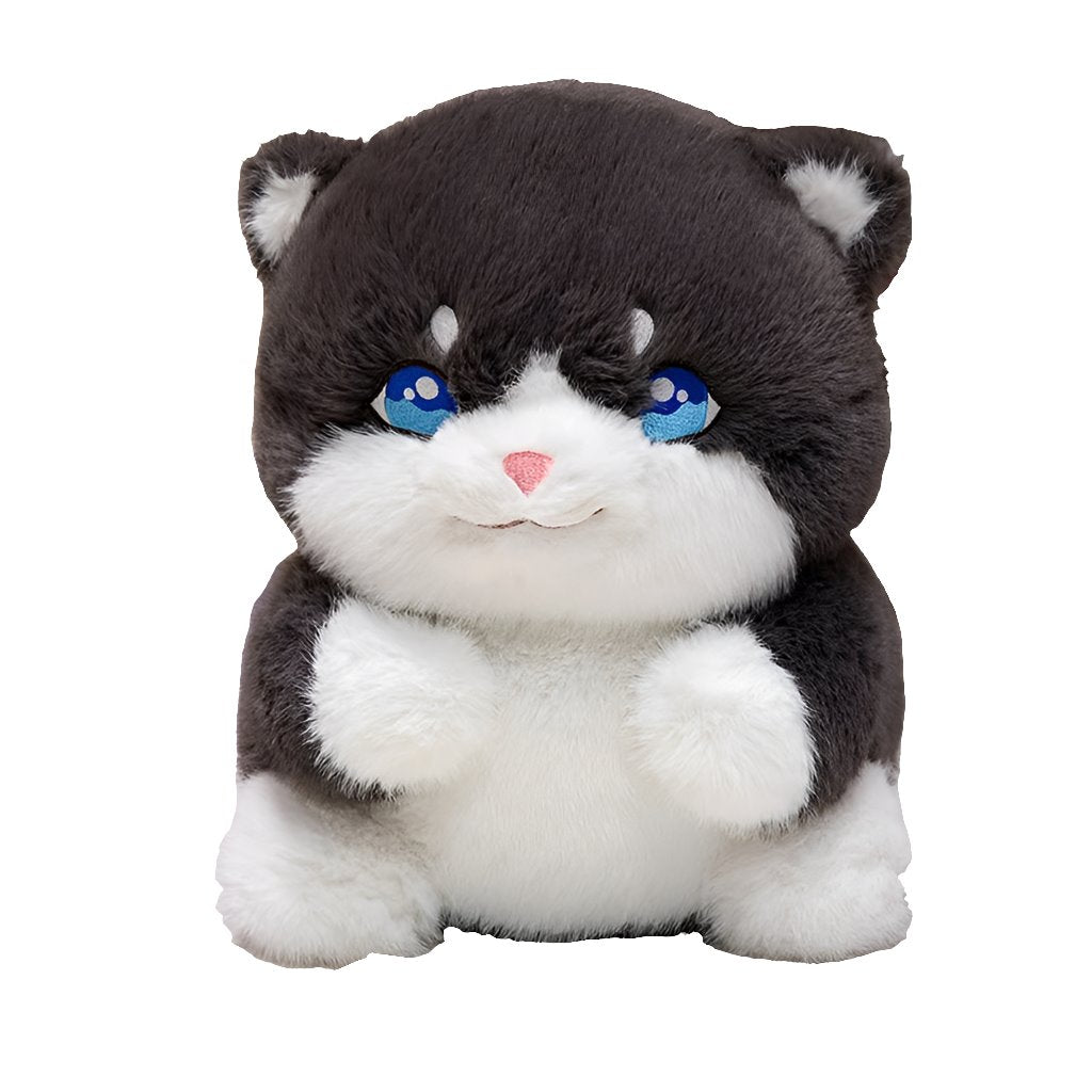 Adorable Fat Grey Kitten Soft Plush Toys