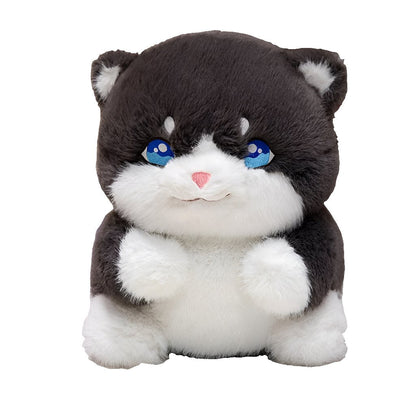 Adorable Fat Grey Kitten Soft Plush Toys