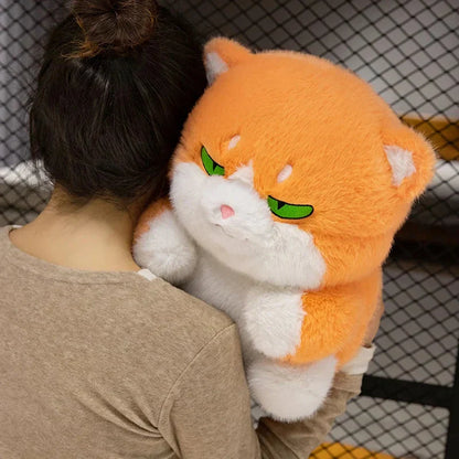Adorable Fat Grey Kitten Soft Plush Toys