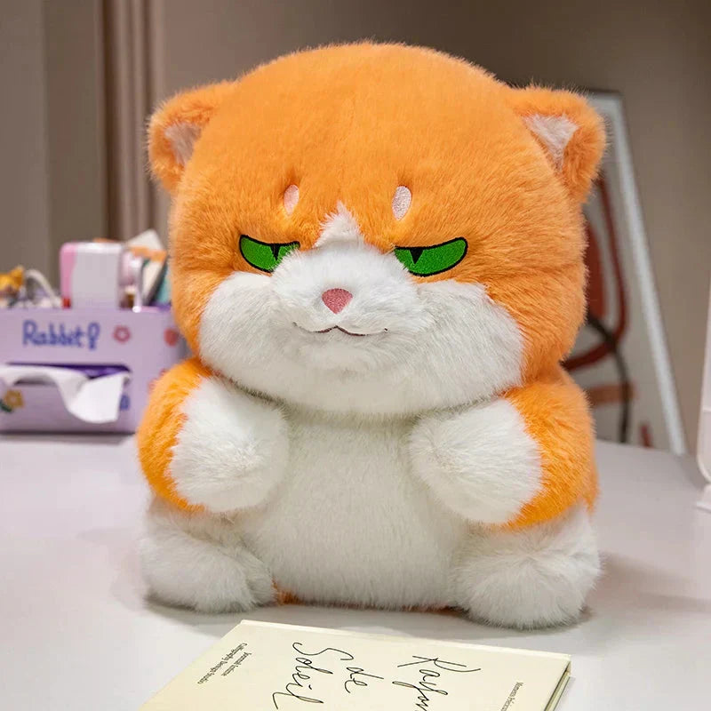 Adorable Fat Grey Kitten Soft Plush Toys