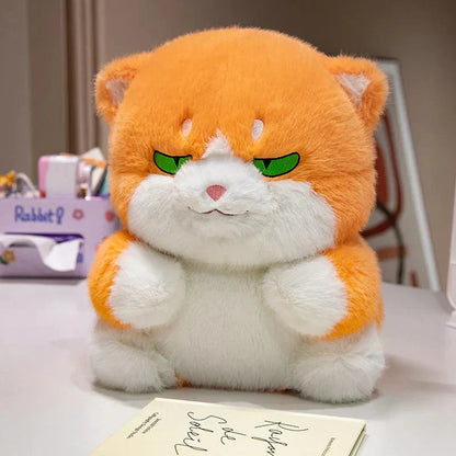 Adorable Fat Grey Kitten Soft Plush Toys