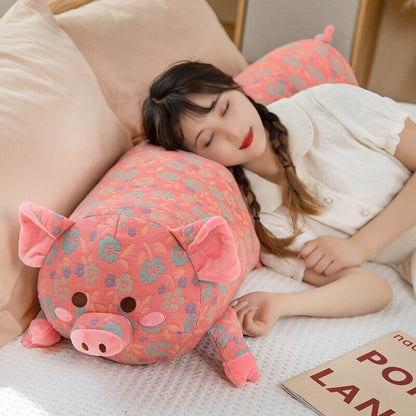 Cute Floral Pig Plush Toy