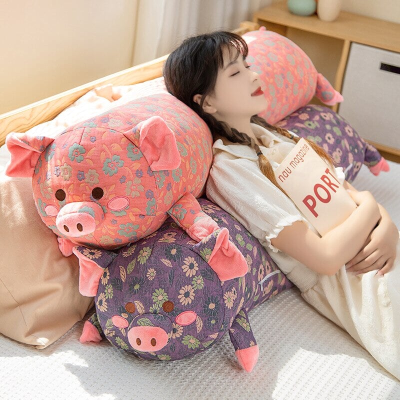 Cute Floral Pig Plush Toy - Fesara