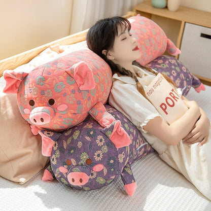 Cute Floral Pig Plush Toy - Fesara