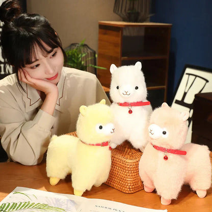 Soft Cuddly Alpaca Plush Toys with Squeaker