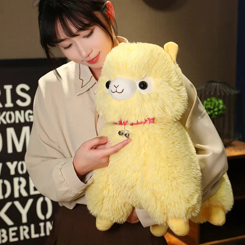 Soft Cuddly Alpaca Plush Toys with Squeaker