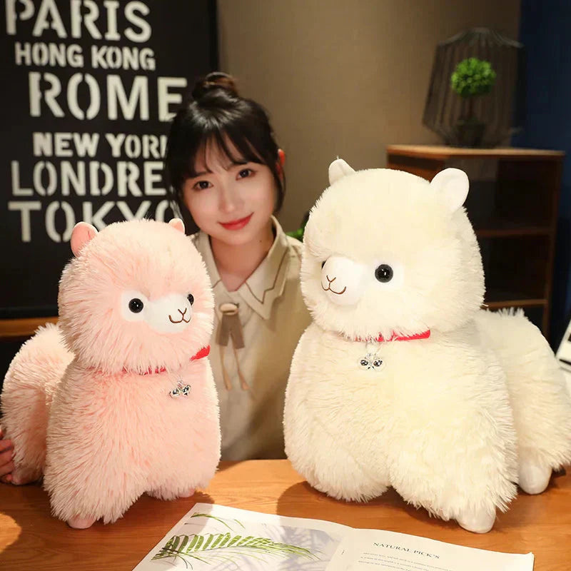 Soft Cuddly Alpaca Plush Toys with Squeaker