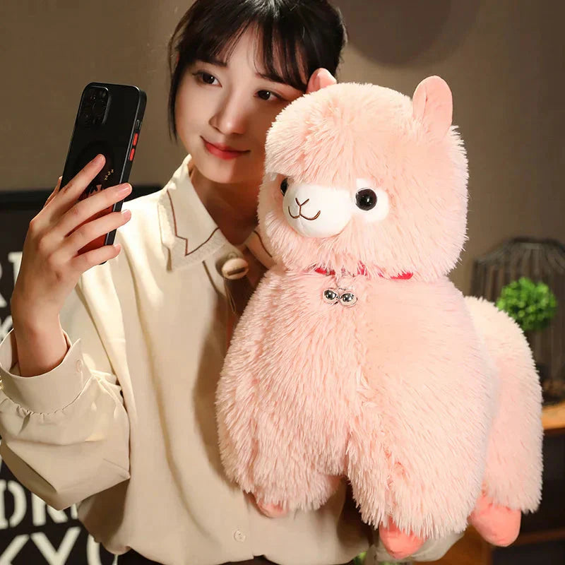 Soft Cuddly Alpaca Plush Toys with Squeaker