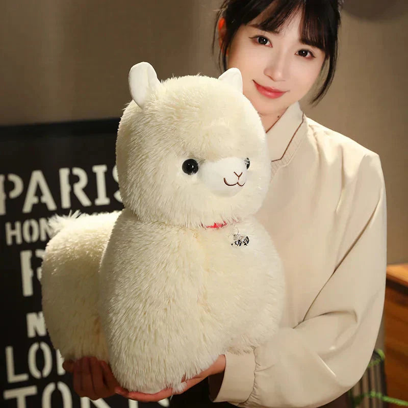 Soft Cuddly Alpaca Plush Toys with Squeaker
