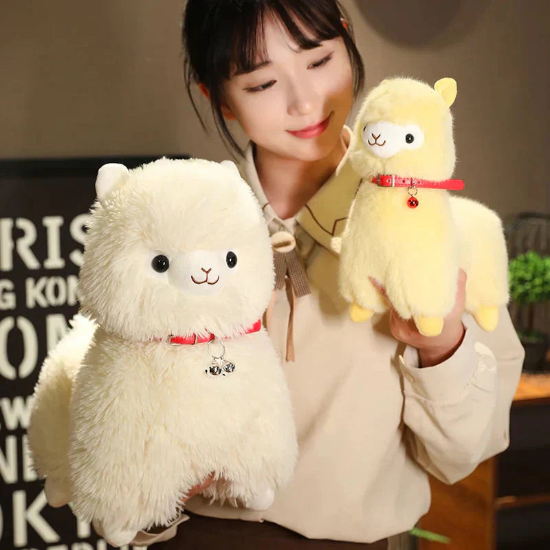 Soft Cuddly Alpaca Plush Toys with Squeaker
