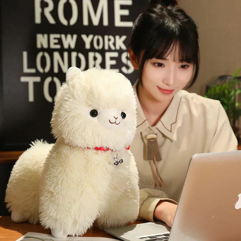 Soft Cuddly Alpaca Plush Toys with Squeaker