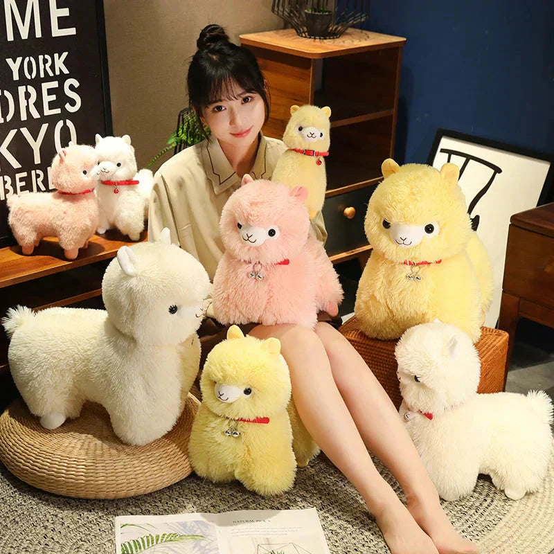Soft Cuddly Alpaca Plush Toys with Squeaker - Fesara