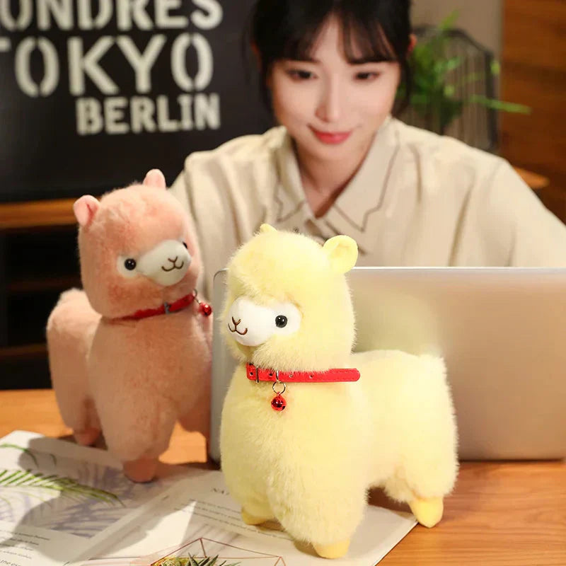 Soft Cuddly Alpaca Plush Toys with Squeaker